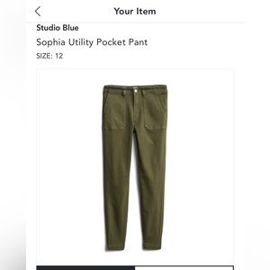 Studio Blue Sophia Utility Pocket Ankle Pant